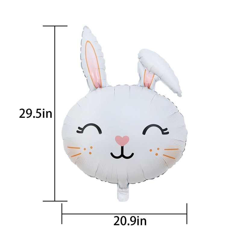 HADCKJA Bunny Balloons Easter Balloons Rabbit Head Foil Balloon for