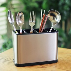 Bonita Steel Cutlery Holder Cutlery Box Cutlery Rack Cutlery Organizer Stainless Steel Cutlery Holder / 보니따 스틸 수저통 수저함 수저꽂이 수저정리 스텐수저통