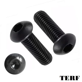 TERF® M4 X 10mm Hex Socket Cap Button Head Machine Screws Self Colour Bolts Black Machine Screw M4 (4mm) X 10mm Allen Key Hexagonal Socket Bolts - Pack of 20