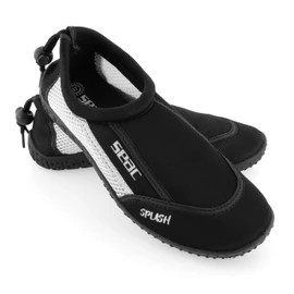 SEAC Splash, Adult and Children's Rock Shoes, Quick Drying, Shoes for The Sea, Beach and Pool, Black/White, 10c