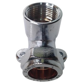 22mm x 3/4 Inch BSP Chrome Plated Wallplate Elbow