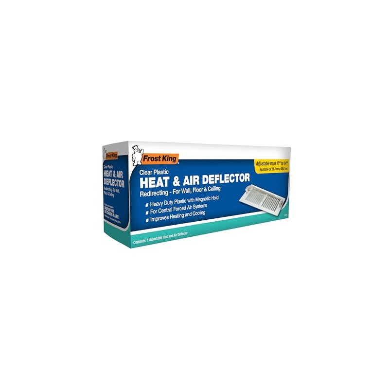 Frost King HD5 Heat and Air Deflector, Multi-Purpose, Clear Plastic