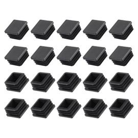 METALLIXITY Square Tube End Cap(30 x 30mm) 20Pcs, Plastic Plugs Insert End Caps Pipe Cap Cover - for Furniture Table Chair Legs, Black