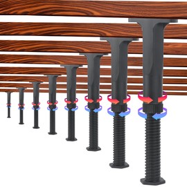 ANZHIRUOSU 8-Pack Adjustable Bed Support Legs 5.9"-11" - Heavy-Duty Adjustable Risers for Bed Frames/Box Spring/Platform/Slats, Sturdy Replacement & Support System