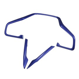 X AUTOHAUX Front Car Interior Accessories Steering Wheel Cover Trim Frame Fit for Honda Civic 10th Gen 2016-2021 - Pack of 3 Blue