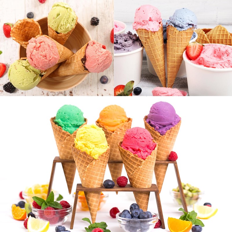 Pack of 4 Waffle Cone Rollers 14 cm Cone Baking