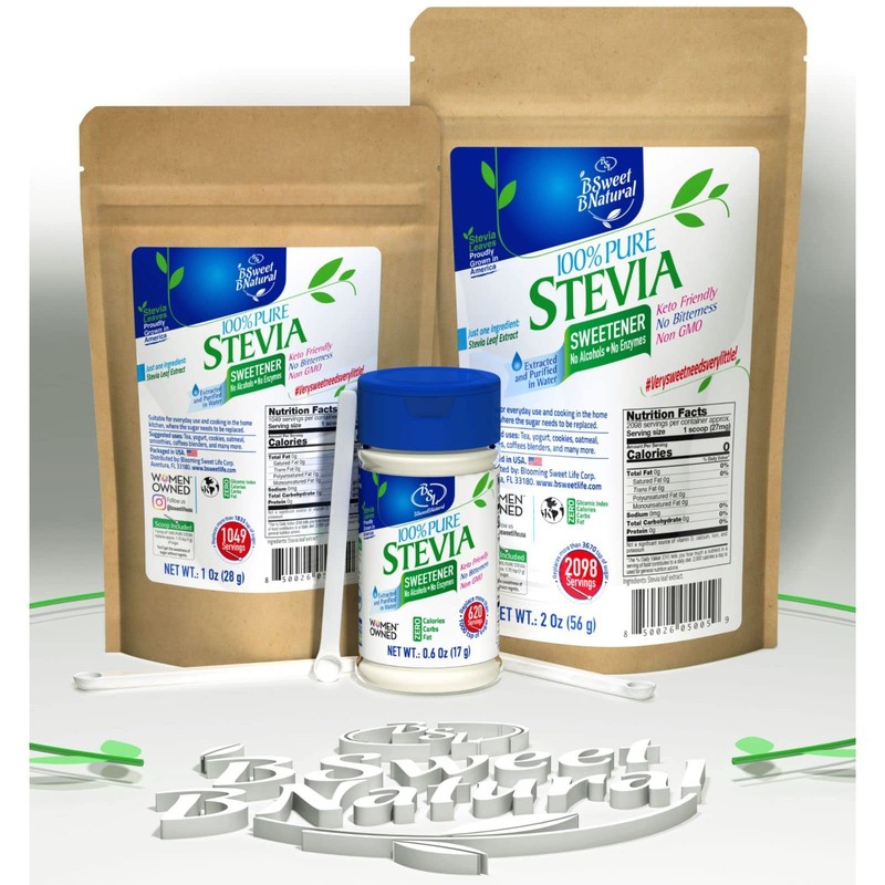 Stevia Powder 100% Pure, No Artificial Sweetener, Stevia Green Leaf