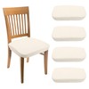 sourcing map 4Pcs Stretch Seat Covers, Dining Chair Seat Slipcover