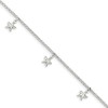 FB JEWELS Solid 925 Sterling Silver Starfish Dangles 9 Inch