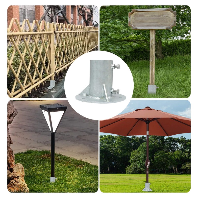Aiwaiufu Chain Link Fence Post Base, Round Post Base Mount