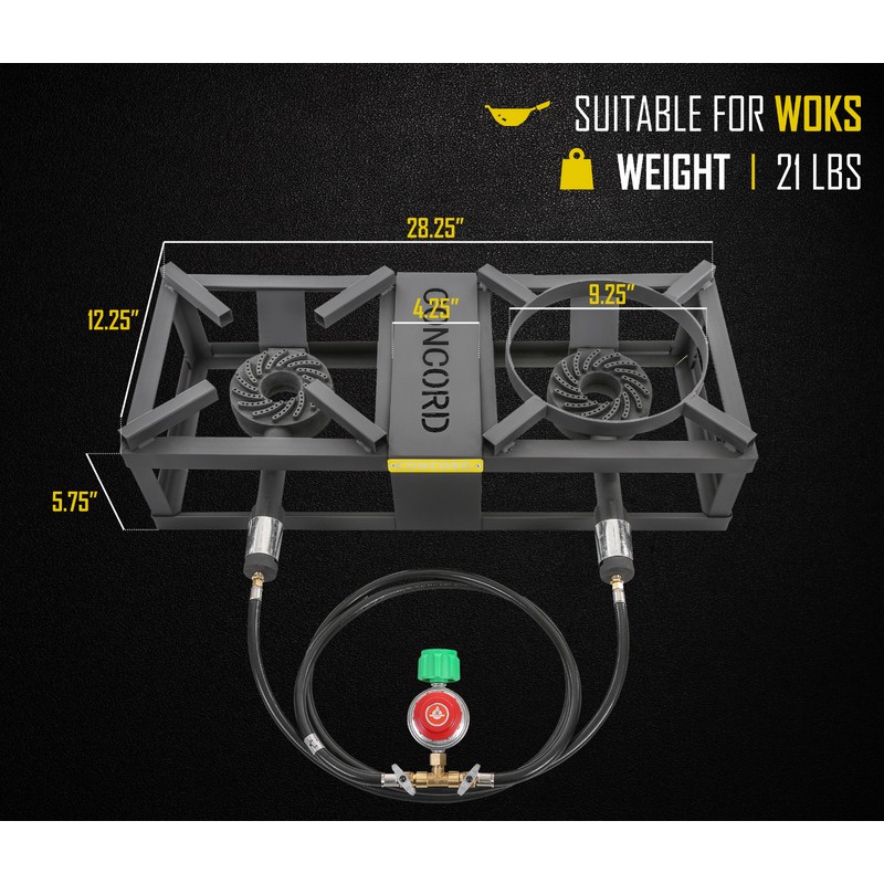 CONCORD THE BLOCK BURNER MAX Double Propane Outdoor Burner