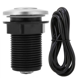 Push Button Switch Garbage Disposer Air Switch Kit, Air Switch for Waste Disposal on the Sink with Air Hose, Automatic Self-Locking Button, 32 mm