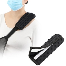 HapiPoppy 2Pcs Arm Sling Padding for Neck Arm Sling Strap Cushion Neck Pad Cushions Shoulder Brace Carry Strap Pads Elbow Wrist Injury Support Strap Padded Women Men Minky Dot Black