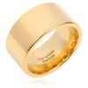 Fashion Month Mens 12mm Wide Band Gold Classic Tungsten Carbide