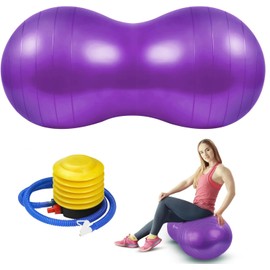 Ruutcasy Peanut Ball Kids Exercise Yoga Ball Anti-burst Pregnancy Birth Autism Sensory Toy Exercise Equipment for Kids Physical Therapy, Yoga, Pilates, Core Training for Girls and Boys with Pump