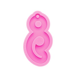 Super Shiny Period Semi Colon Shape Mold Silicone Molds Resin Keychain Mold DIY Semicolon Epoxy Resin Craft Mold Earring Necklace Moulds for DIY Jewelry Making Key Ring Pendant Molds Epoxy Molds