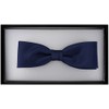 TigerTie Pre-Tied Slim Bow Tie Plain + Box, navy