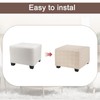 sourcing map Stretch Foot Stool Cover Stripe Square Foot Stool