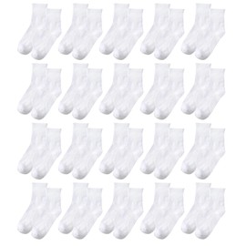HAMILO Disposable Socks, Compression Socks, Travel, Unisex, One Size Fits Most, 9.1 - 10.6 inches (23 - 27 cm), Set of 20 Pairs, white