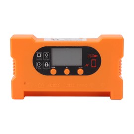 Solar Charge Controller 12V 24V Dual USB Type C Fast Charging Solar Panel Battery Regulator with LCD Display 20A