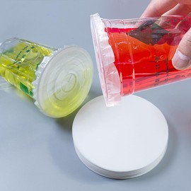 Nanaiche 500 Pcs White Leak-Proof Cup Cap Lid Liners,Round Sealing Paper Pads Waterproof Spill Proof Paper for Plastic Drink Cup,Milk Tea Coffee Beverage Cup Leak Proof Film Sealing Film (4.5 Inch)