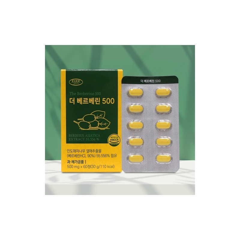 Evergreen The Berberine HCL 500 Indian barberry fruit extract, 60