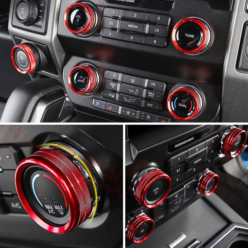 1797 AC Knob Covers for Ford F150 XLT 2016-2019 Accessories