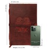 LUXEORIA Heart Journal for Women and Men, Handcrafted Leather Journal