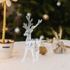 Angoily Acrylic Christmas Reindeer Ornaments 2 Pieces Clear Deer Figurine