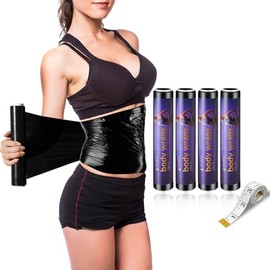 Envoltura de cuerpo de plástico osmótico negro de 60 metros para adelgazar, entrenamiento y potenciador del sudor, envoltura estomacal reduce la