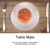2pcs Hot Lace PVC Golden Plastic Table Mat, Bowl Coaster