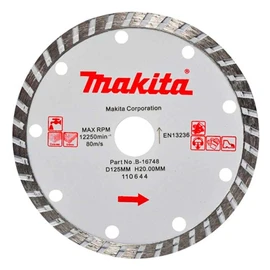 Makita B16748 Disco Diamante Rin Continuo para Corte de Granito, 5"