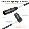 Devinal Rotatable Right-Angle XLR Cable, Adjustable-Angle Low-Profile XLR Microphone Adapter