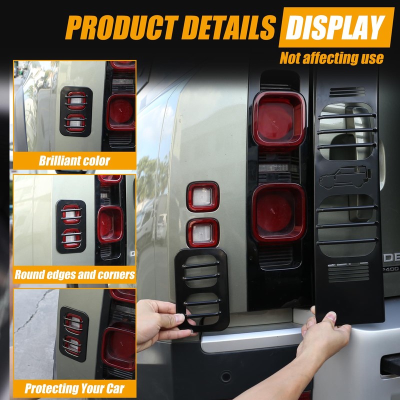 Bekantogy Car Rear Light Cover Compatible with Land Rover Defender