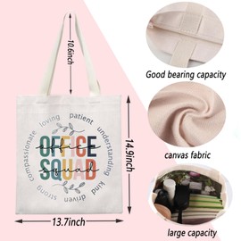 ENSIANTH Office Squad Gift Office Staff Appreciation Tote Bag Staff Office Crew Handbag Front Office Secretary Team Gift (Office Squad bag)