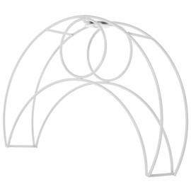 Holibanna DIY Lamp Frame Lights Shade Holder Hoops Lamp Shade Frame Lampshade Table Light Frames Vintage Desk Lamp Shades Moon Shaped Cage Lamp Bracket for Shade