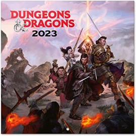 Grupo Erik Wandkalender 2023, Dungeons and Dragons Jahreskalender 2023, Kalender 2023 Wandkalender mit Geschenk Poster, Kalender 2023 zum Aufhängen, offizielle Lizenz, FSC zertifiziert