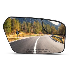 SCITOO Side View Mirror Glass Right Side Mirror Glass Fit For 2011-2012 For Ford Fusion For Lincoln MKZ 2011 For Mercury Milan Blind Spot Non-heated Chrome Replacement Exterior Mirror Glass