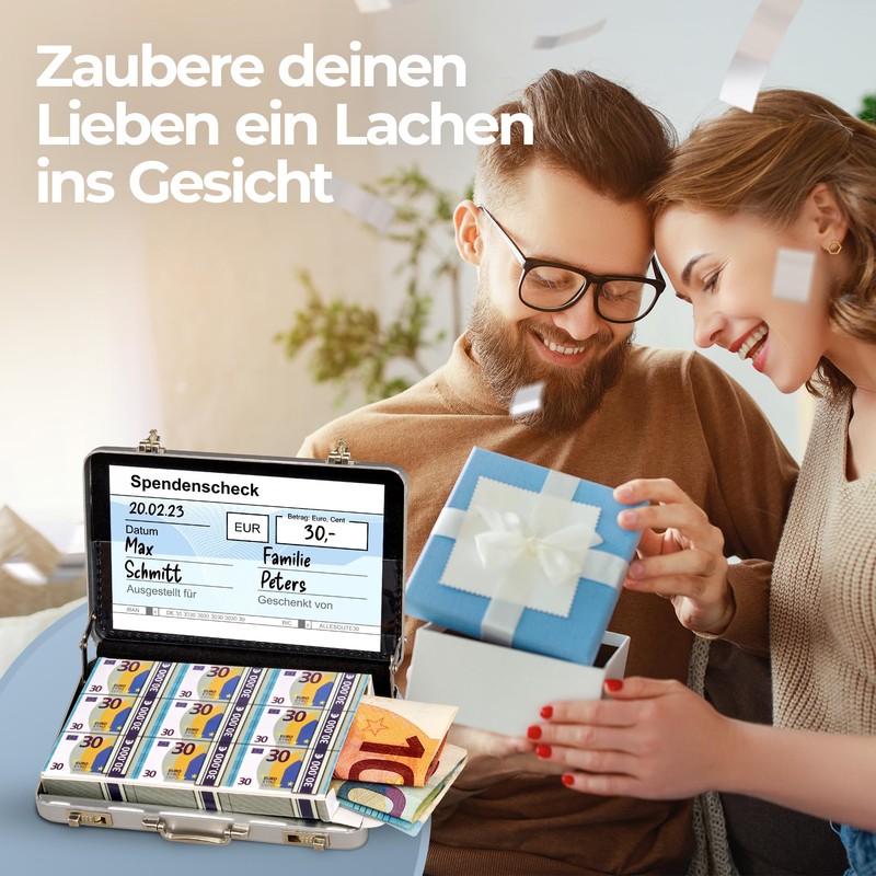 Darlena Money Case Money Gift, silver, 30th birthday