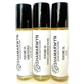shamarwyn Botanical Perfume Oil Gift Set – Rose, Honeysuckle & Lavender Roll-Ons | Natural Jojoba-Based Fragrance Trio, 10ML Each