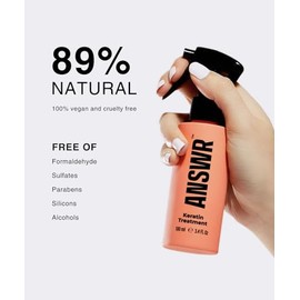 ANSWR Kit de tratamiento de keratina en casa- Cabello sin encrespamiento durante 3 meses-Tratamiento capilar de calidad de salón - Set de champú y aco