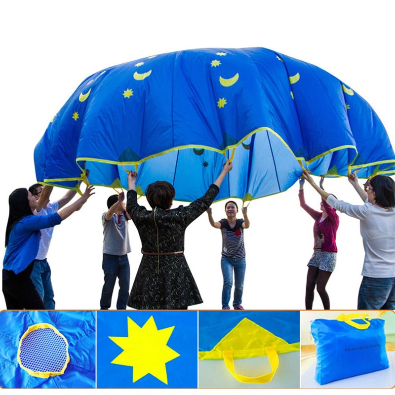 1.8M Outdoor Children Sports Rainbow Umbrella Kids Jump Sack Play