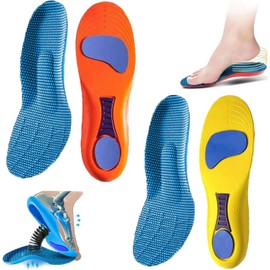 2 Paar Komfort Herren & Damen Einlegesohlen, Orthopädische Einlegesohlen Für Damen & Herren, für Plattfüße, Plantar Fasciitis, Fußschmerz (39-40)