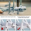 guangyuan Screw Covers 100pcs White Plastic Screw Cap Hinged Fold