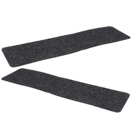 WOONEKY Almohadillas Antideslizantes para Peldaños de Escalera, Autoadhesivas y Lavables, 2 Piezas, Color Negro, Reutilizables, Ideales para Seguridad en Escaleras del Hogar