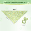 E-Clover Summer Lemon Dog Bandanas & Matching Scrunchie Set Green