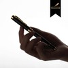 BEILUNER Ballpoint Pens, Stunning Black Chrome Metal Pen with Golden