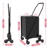 Folding Stair Climber Cart with Waterproof Bag, Lightweight Grocery Carts