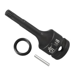 CoCud M8 (8mm) Triple Square Spline Bit Socket 1/2" Drive CR-MO Power Screwdriver Impact Bit Sockets with O-Ring Dowel Pin - (Applications: for Fastening Car Machinery Screws)