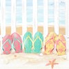 Sandy Flip Flops Lunch Napkins 40 Count | Colorful Beach